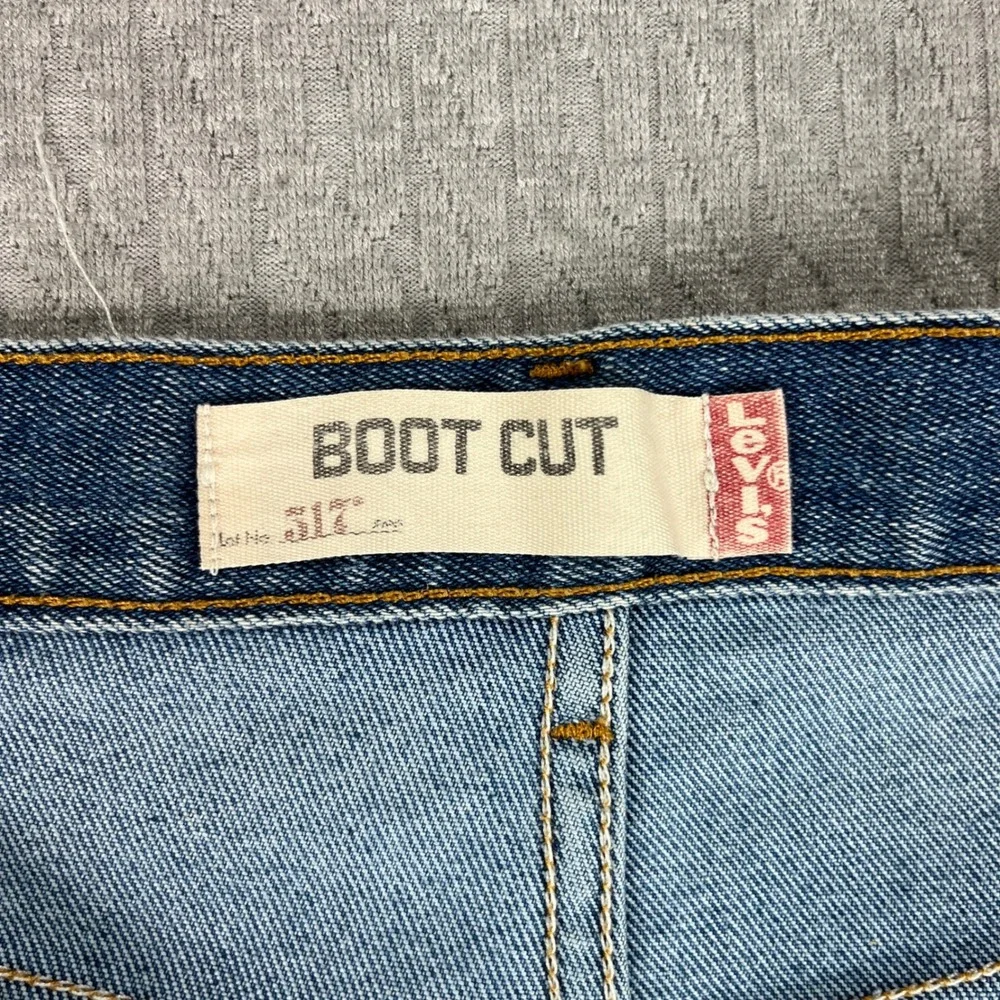 Vintage Levi's 517 Bootcut Jeans Mens 38x30 Fits 34X29 Blue Classic Fit Workwear